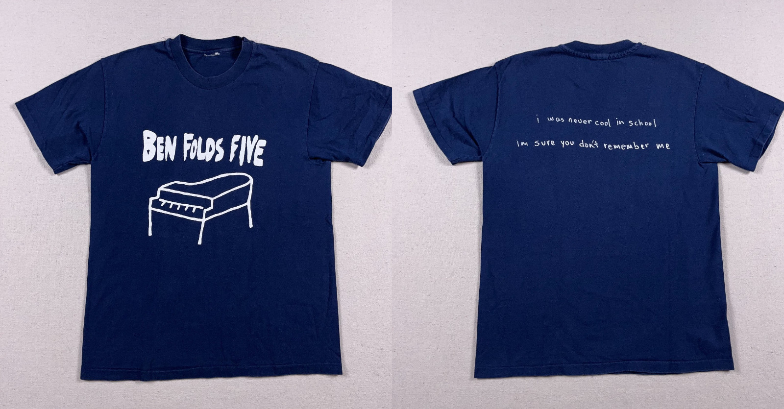 Vtg Ben Folds Five T Shirt I Was Never Cool in School Band U137
