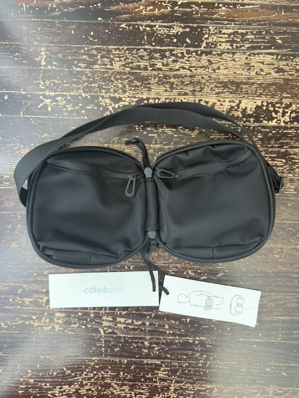 Cote & Ciel Ems Ballistic Crossbody Bag sling Black