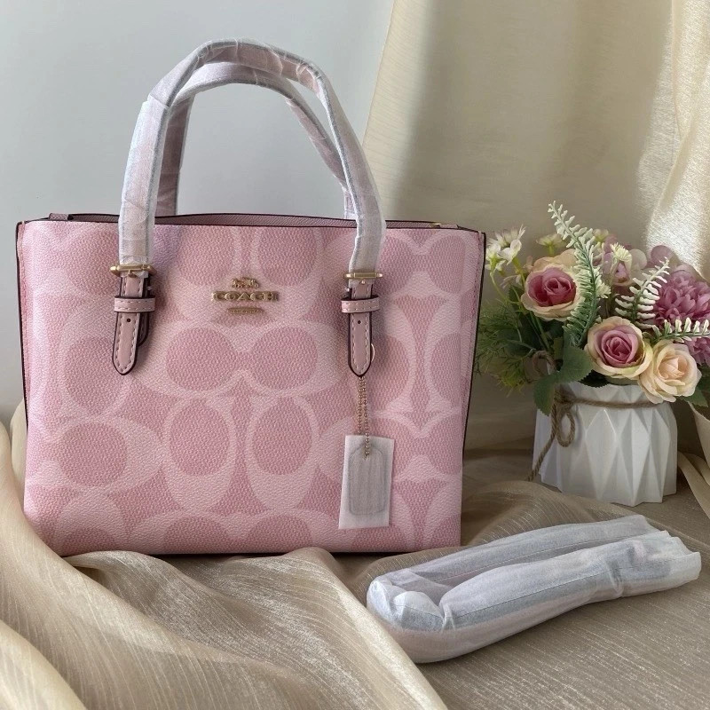 COACH CAL50 Mollie Tote Bag 25 Signature Canvas Pink Handbag Crossbody Outlet COACH CAL50 Mollie Tote Bag 25 Signature Canvas Pink Handbag Crossbody Outlet
