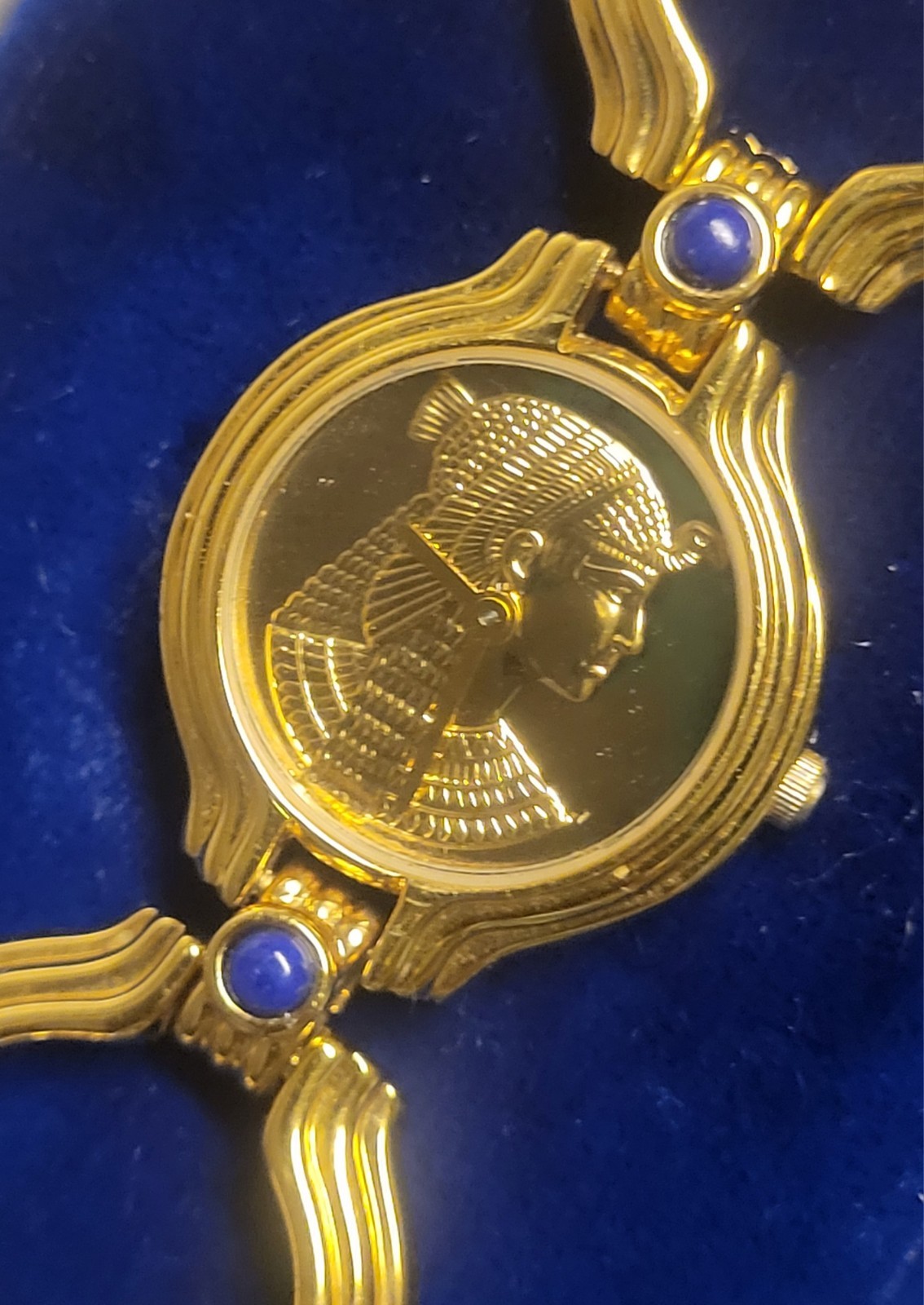 Ultra Rare The Franklin Mint 1988 Cleopatra Swiss Made Gold Plated Ladies Watch