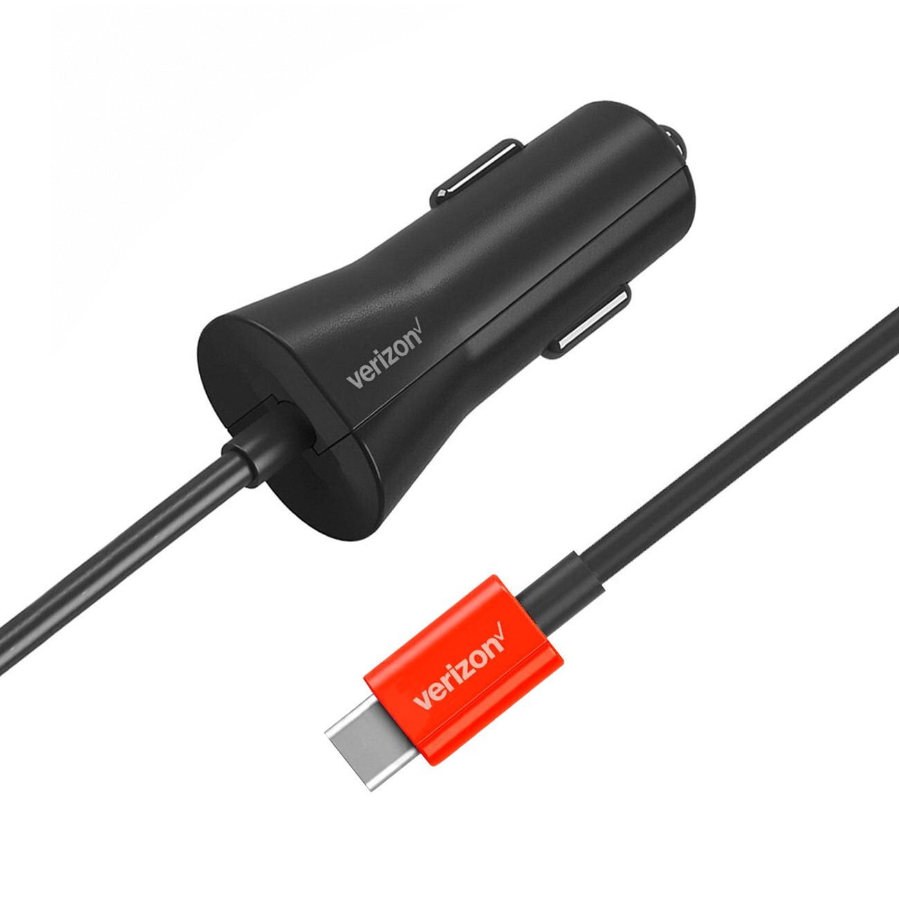 Genuine OEM Verizon 30W Fast Charge USB-C Type C Coiled Car Charger LED Android Genuine OEM Verizon 30W Fast Charge USB-C Type C Coiled Car Charger LED Android