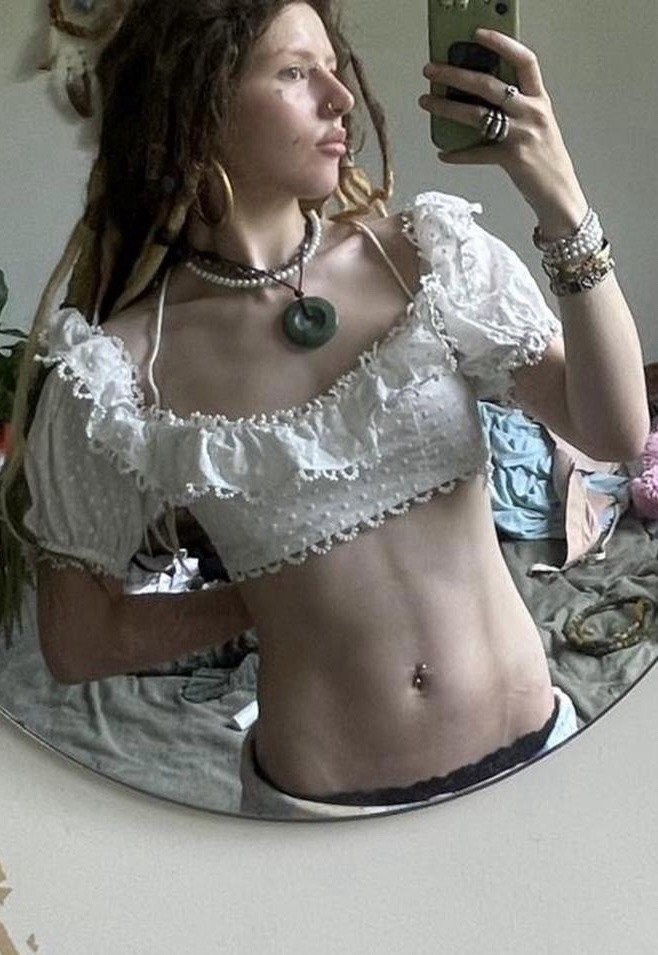 ZIMMERMANN Designer White Cotton Linen Melody Off Shoulder Corset Crop Top XS-S