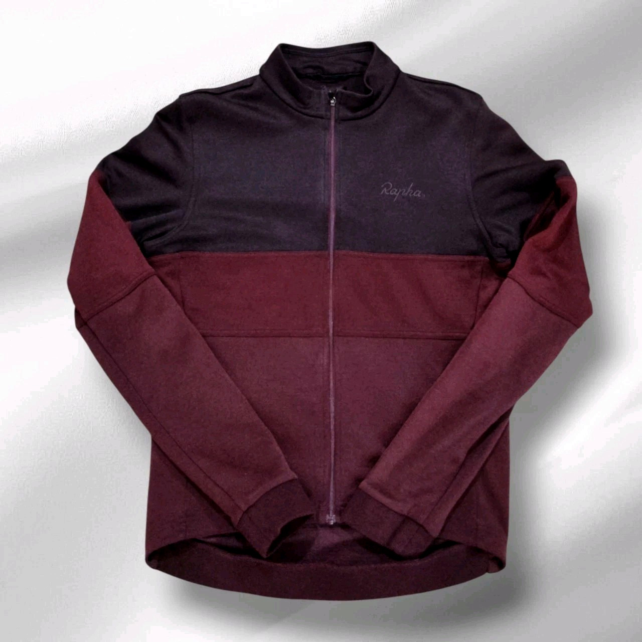 Rapha TriColour Cycling Jersey Women’s Medium Maroon Merino Blend Long Sleeve