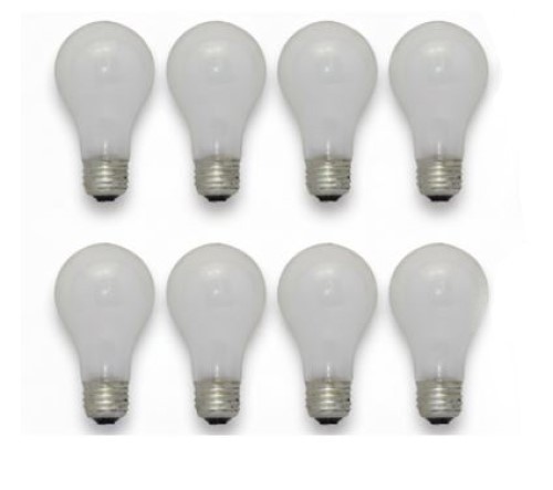 8-PK Inside Frost 60W A19 Specialty LIGHT BULB NEW