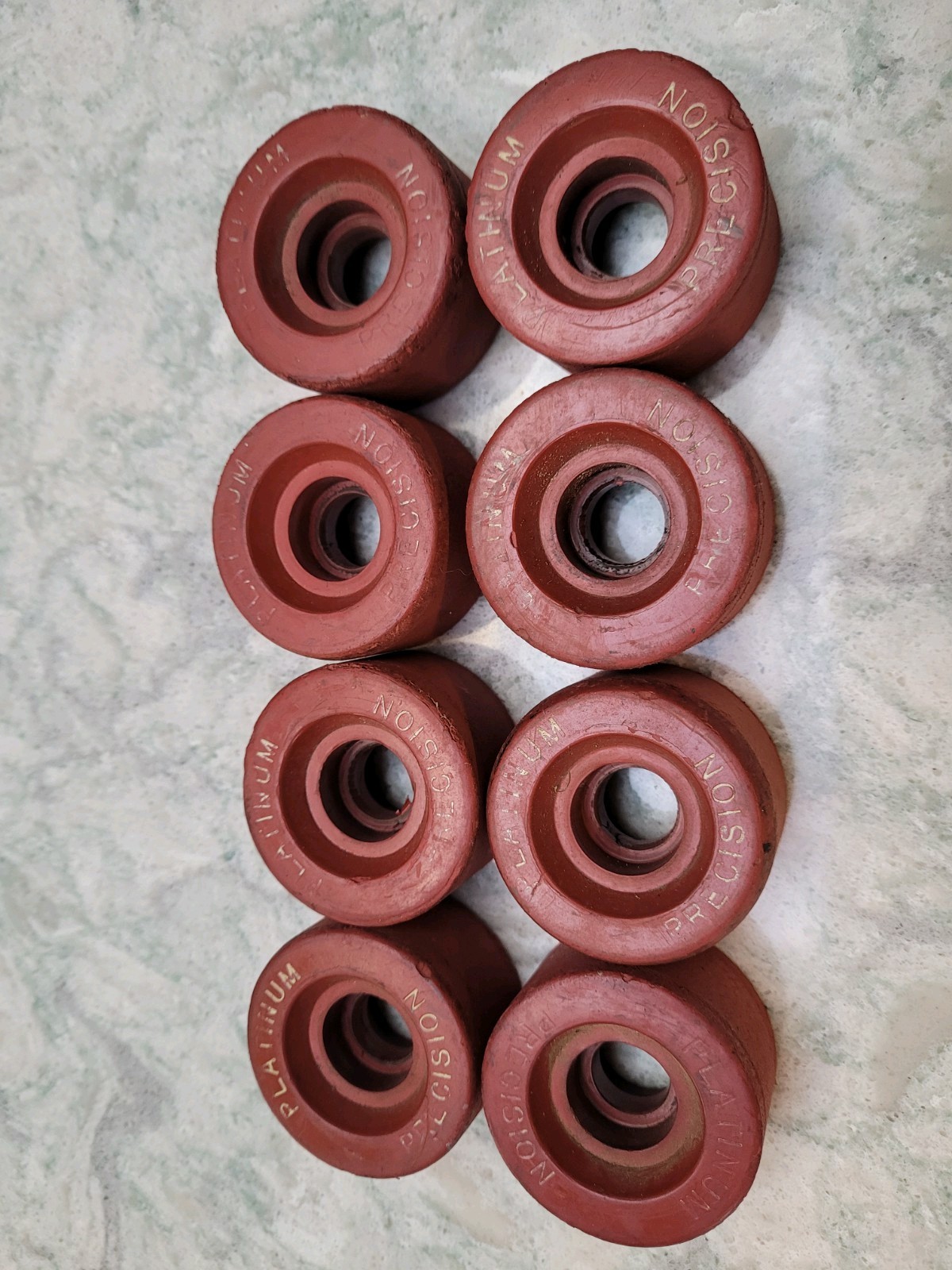 Vintage Vanguard Platinum Precision Roller Skate Wheels Red Vanathane Set of 8