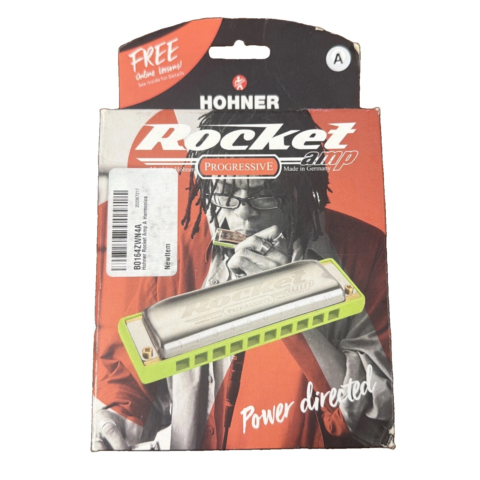 Hohner ROCKET HARP Harmonica Model M2013BX-A Harmonica in the Key of A