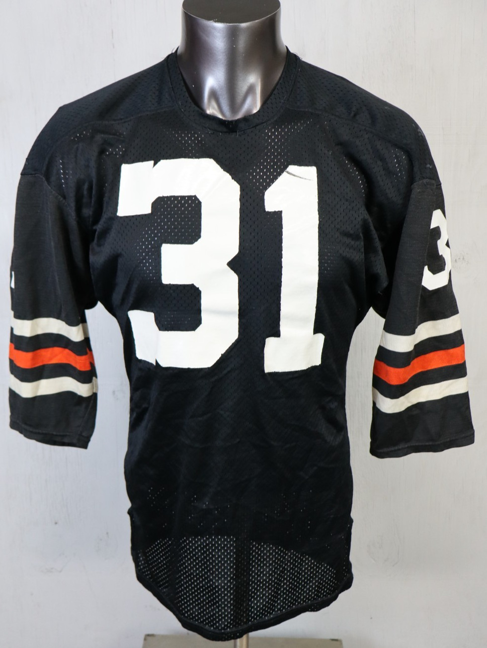 Vintage Southland Athletic Texas Black Orange White Football Jersey #31 Size M