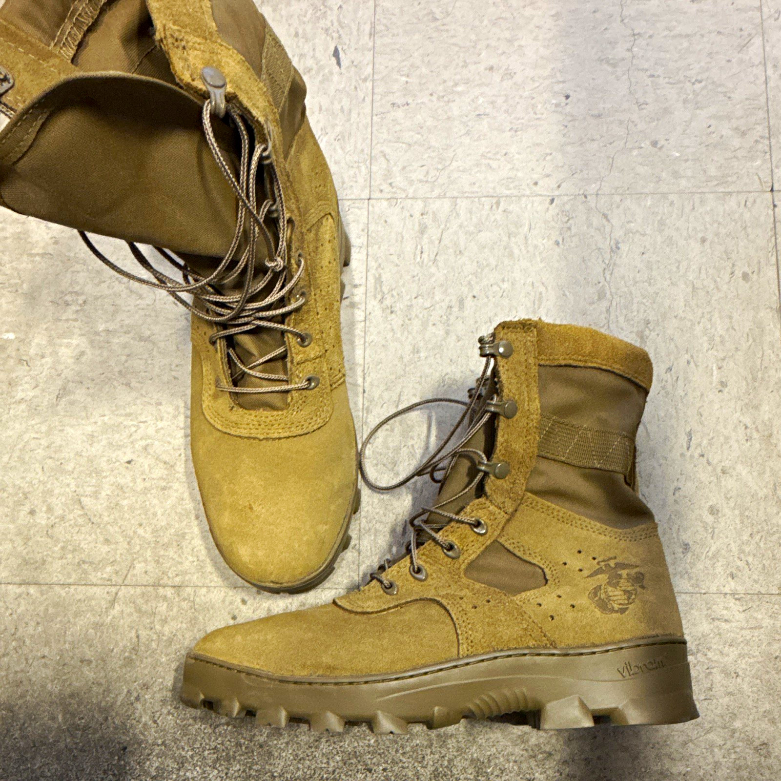 Rocky USMC Tropical Combat Boots Coyote Brown Size 11.5 Wide Military RKC091