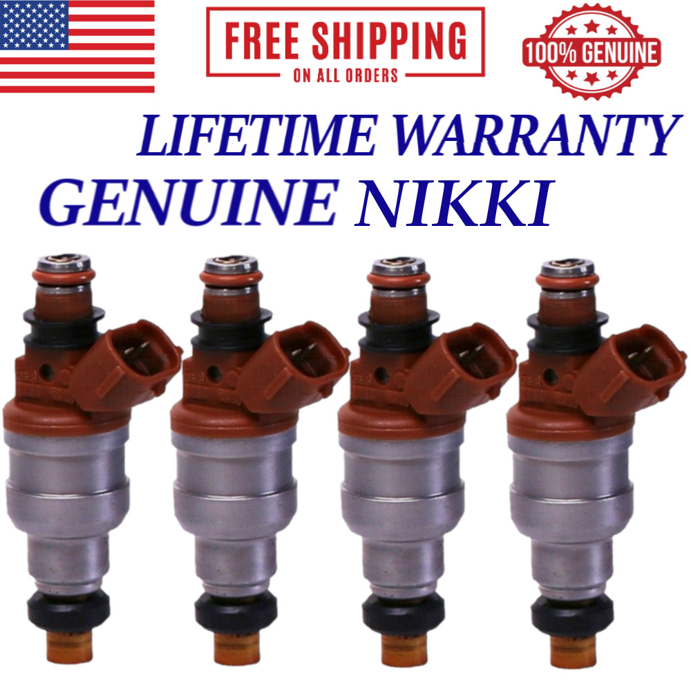 4 PIECES OEM NIKKI INP-482 FUEL INJECTORS FOR 1994-1997 Ford Aspire 1.3L I4