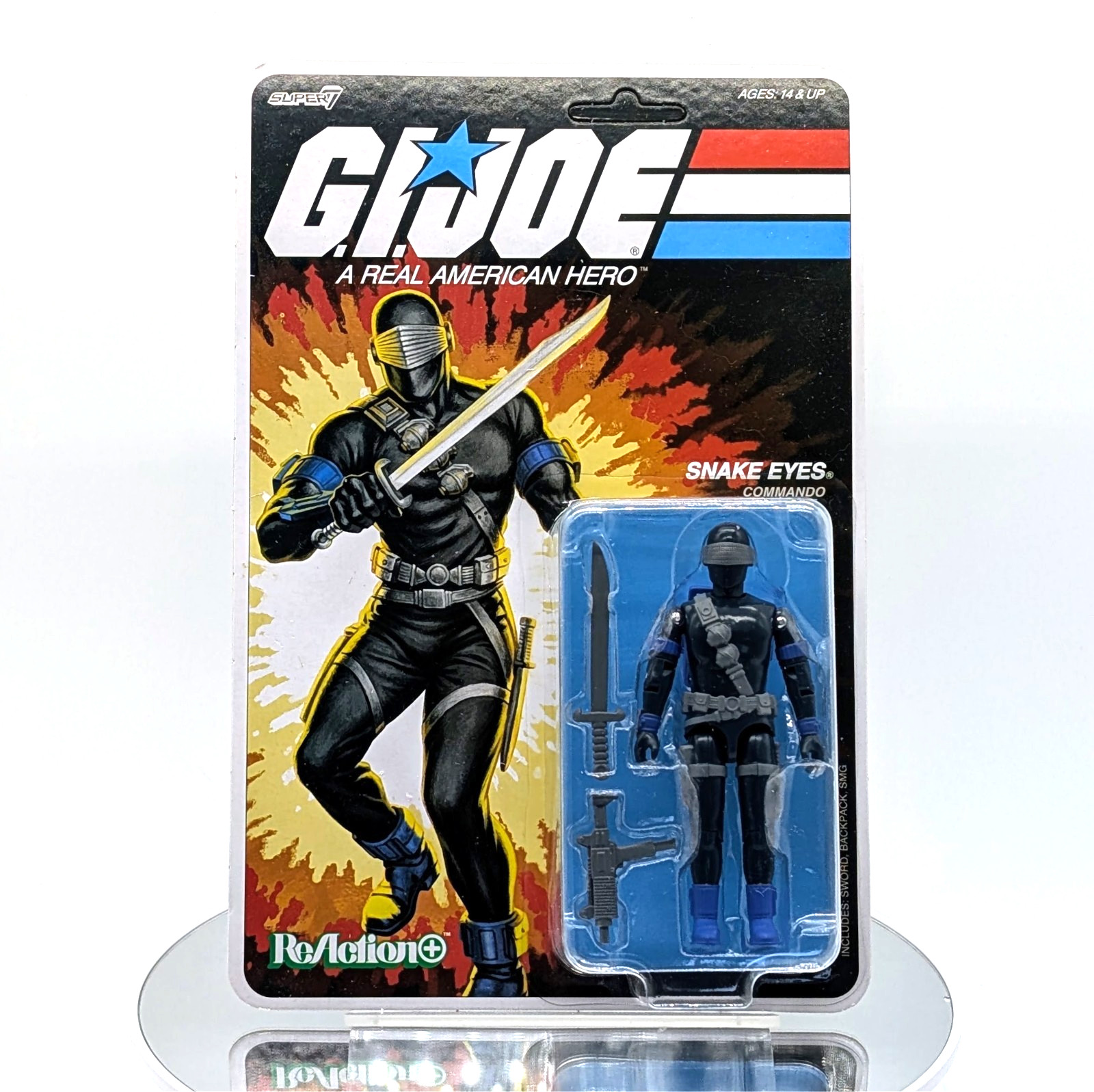 Super7 ReAction+ G.I. Joe Commando SNAKE EYES 3.75\