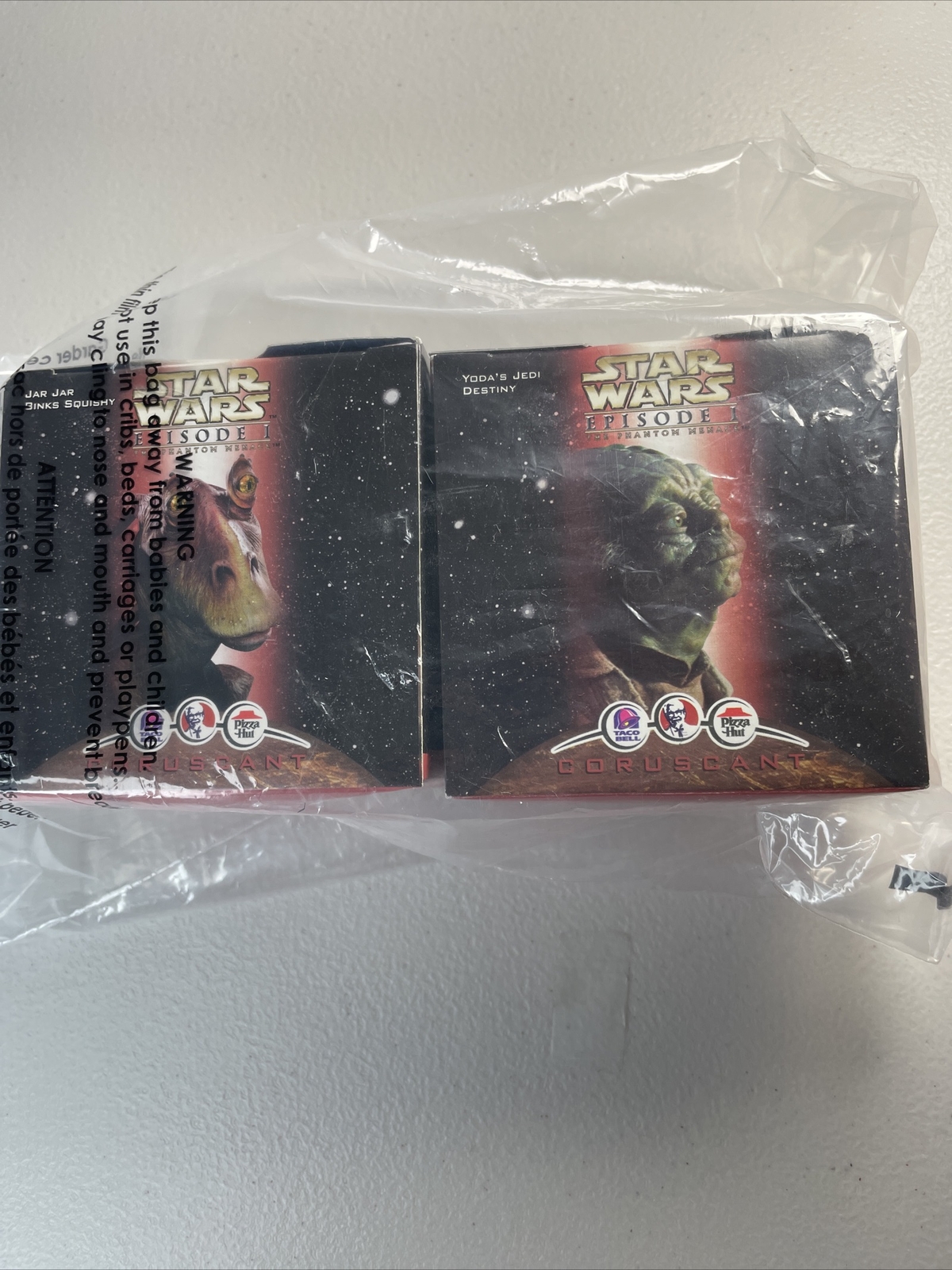 Star Wars Yodas Destiny and Jar Jar Binks squishy~ Unopened Taco Bell,Kfc Toys