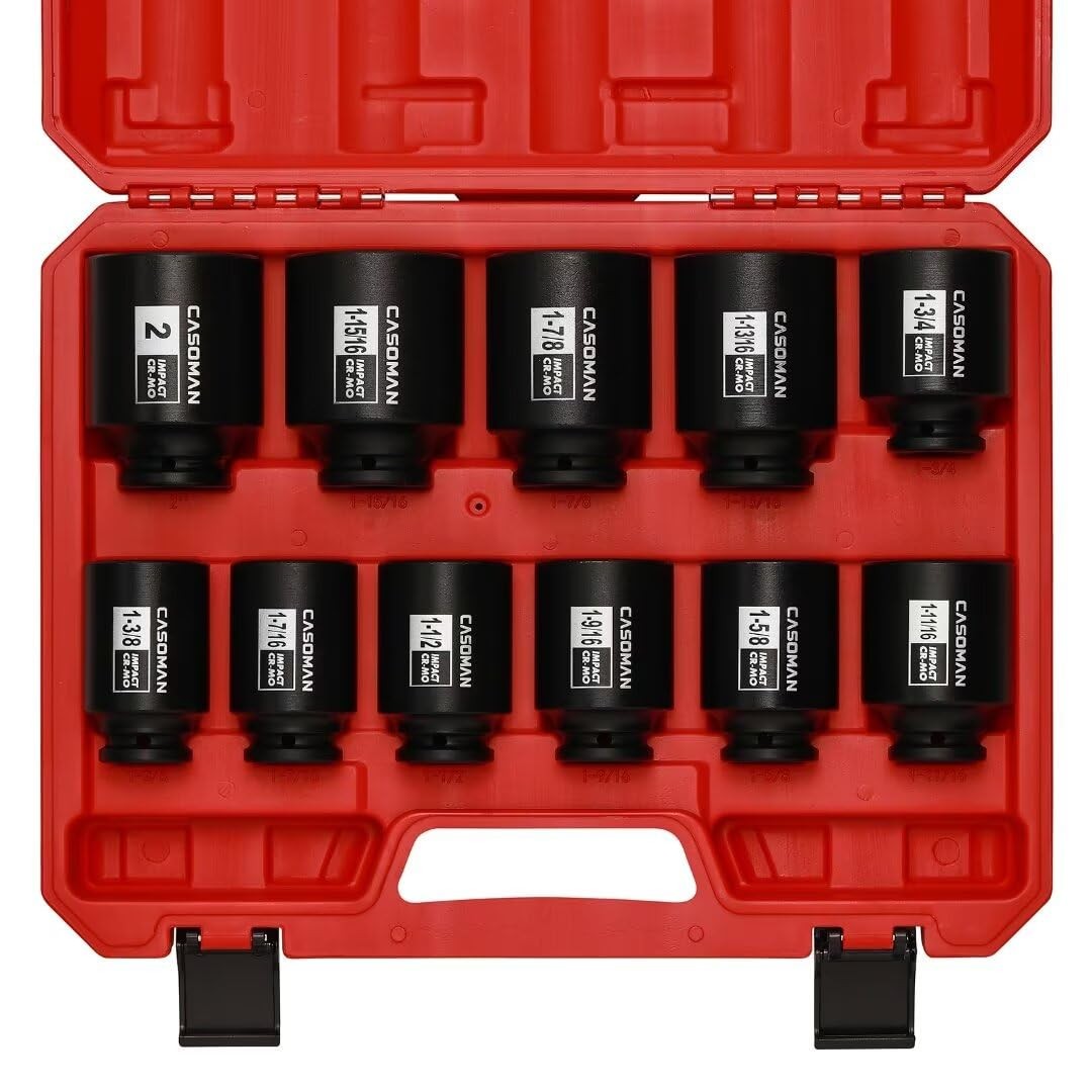 11PCS 1/2-Inch Drive Large Impact Socket 1/2\