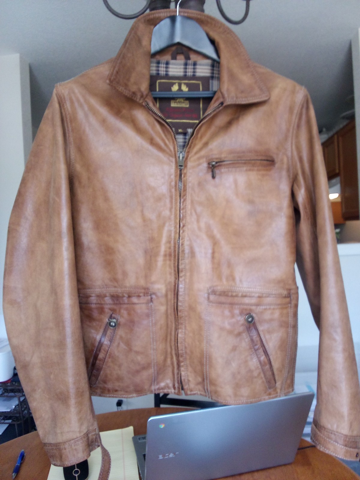 Belstaff Patterson Leather jacket Daniel Craig Bomber James Bond XL G2U