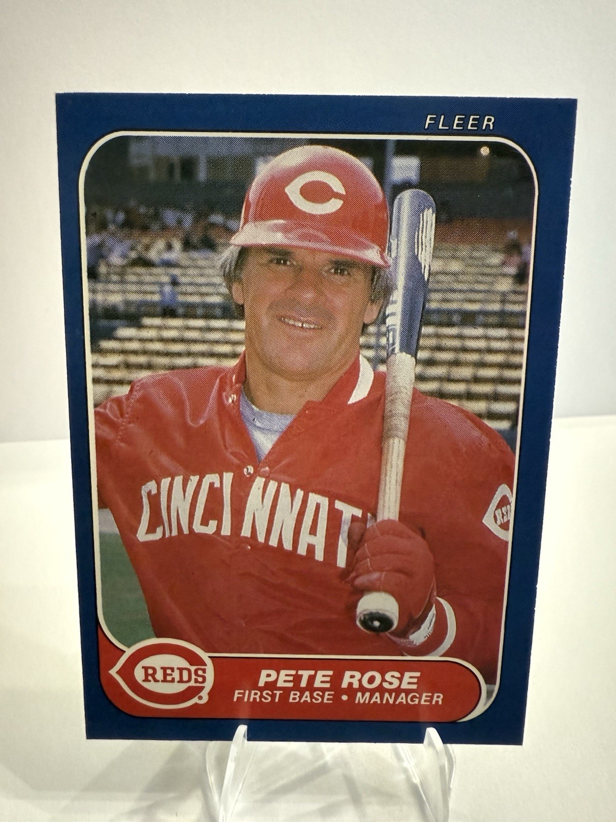 Pete Rose 1986 Fleer #191 MLB NM-MT Cincinnati Reds Pete Rose 1986 Fleer #191 MLB NM-MT Cincinnati Reds