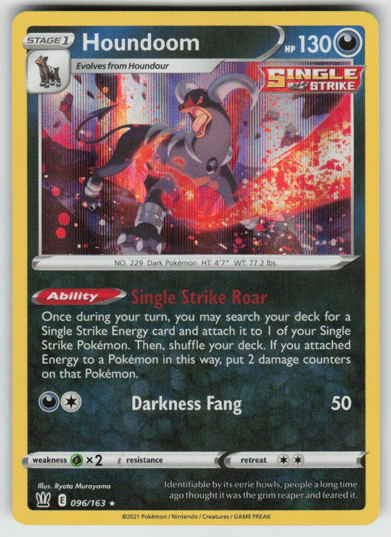 Holo Houndoom 096/163 Rare Battle Styles Near Mint