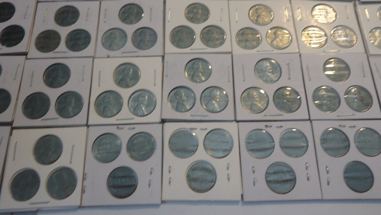 1-set-1943 p-d-s steel lincoln flip ALL DIFFERENT #4 1-set-1943 p-d-s steel lincoln flip ALL DIFFERENT #4