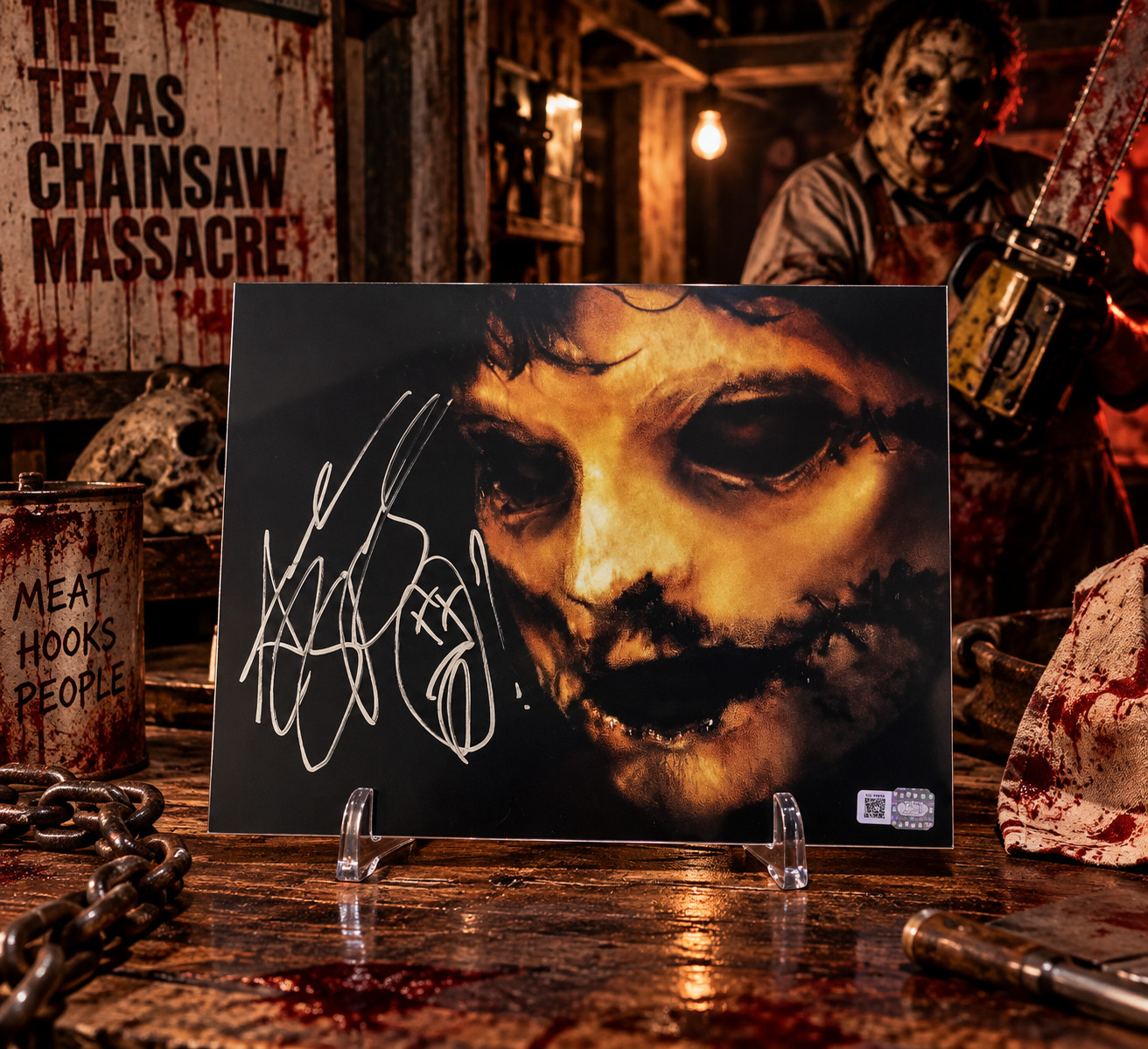 Andrew Bryniarski Signed LeatherFace 8x10 Texas Chainsaw Massacre OCC Cert