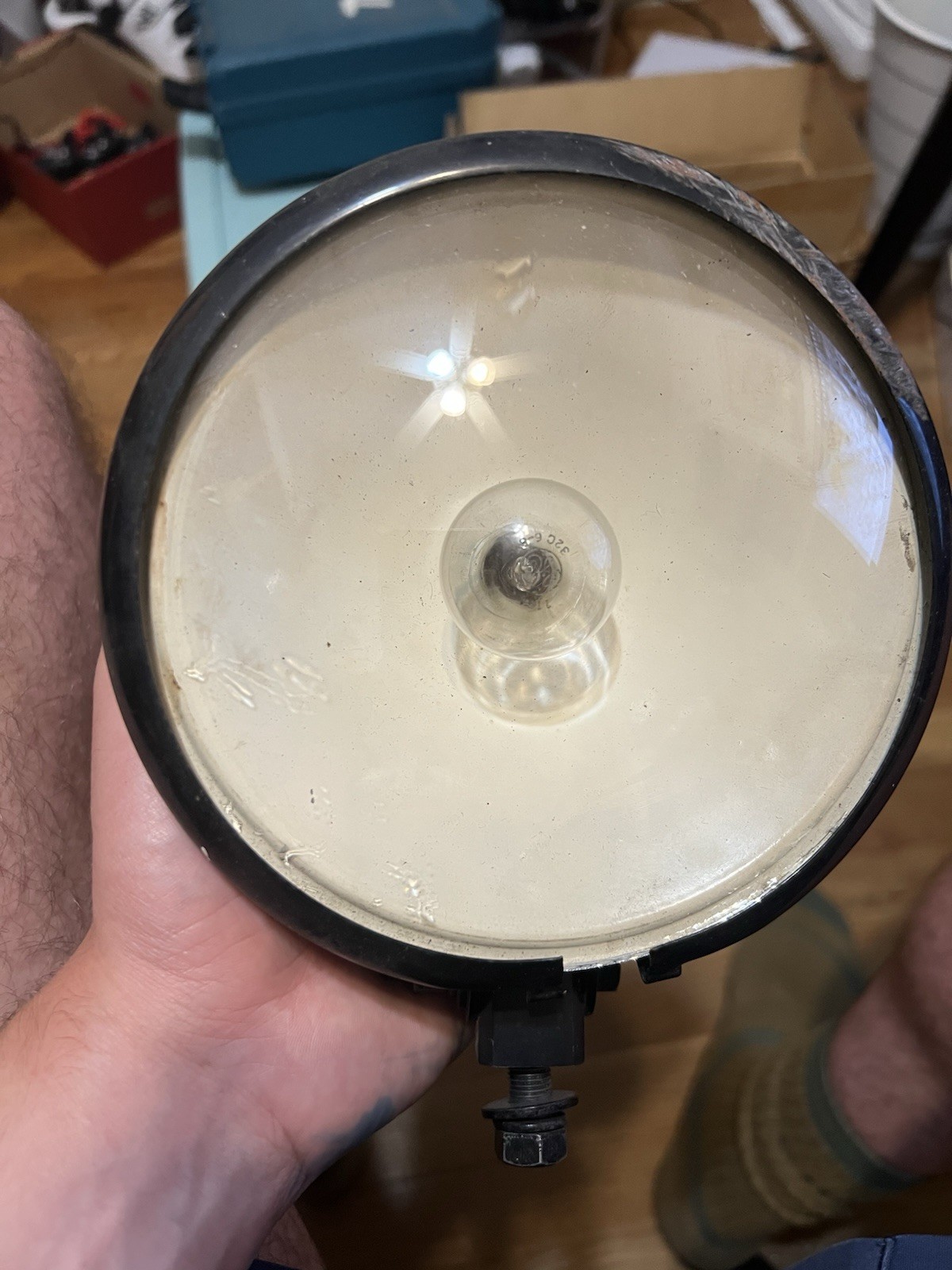 Vintage Bates 6 Inch Motorcycle Headlight Vintage Bates 6 Inch Motorcycle Headlight