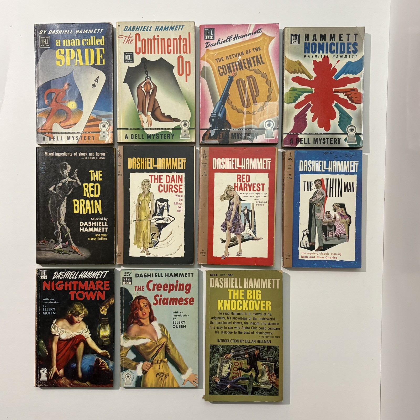 DASHIELL HAMMETT 1940\'s VINTAGE Pocket Paperback Book Lot of 11 Nightmare Town… DASHIELL HAMMETT 1940\'s VINTAGE Pocket Paperback Book Lot of 11 Nightmare Town…