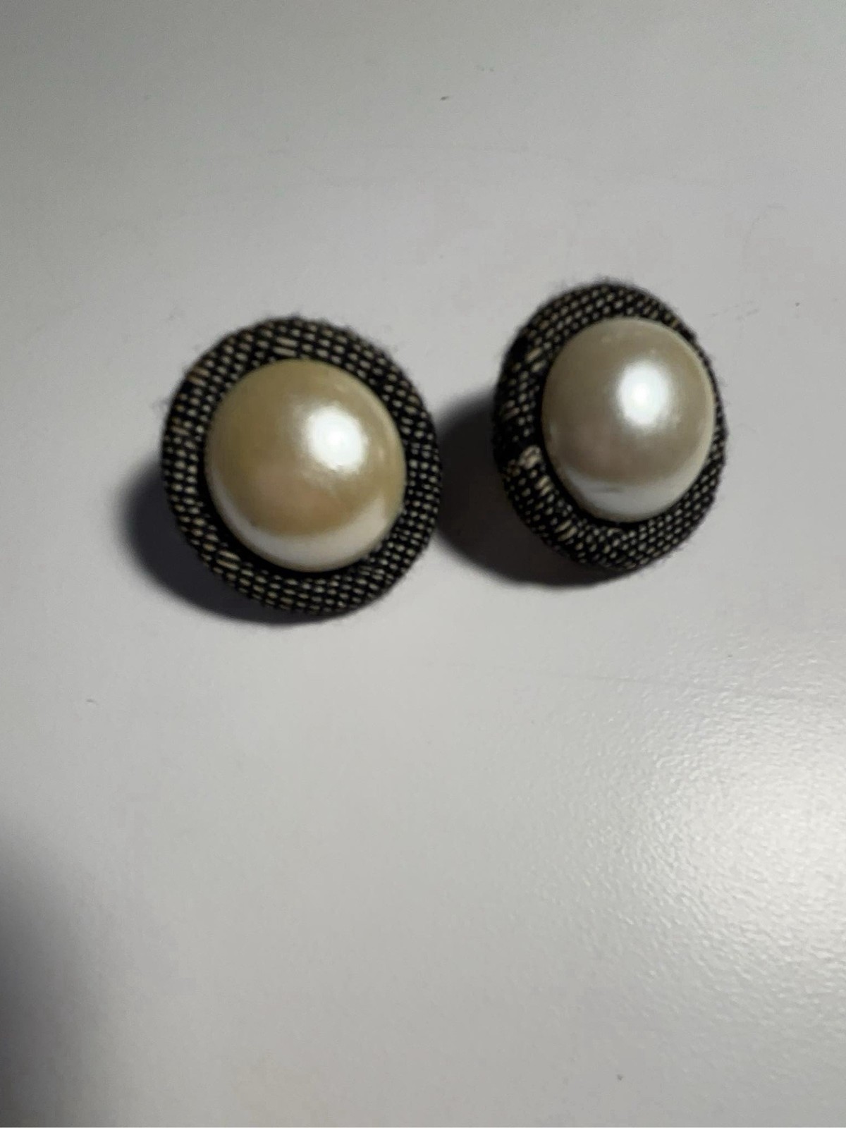 Vintage Faux Pearl Earrings Black Vintage Faux Pearl Earrings Black