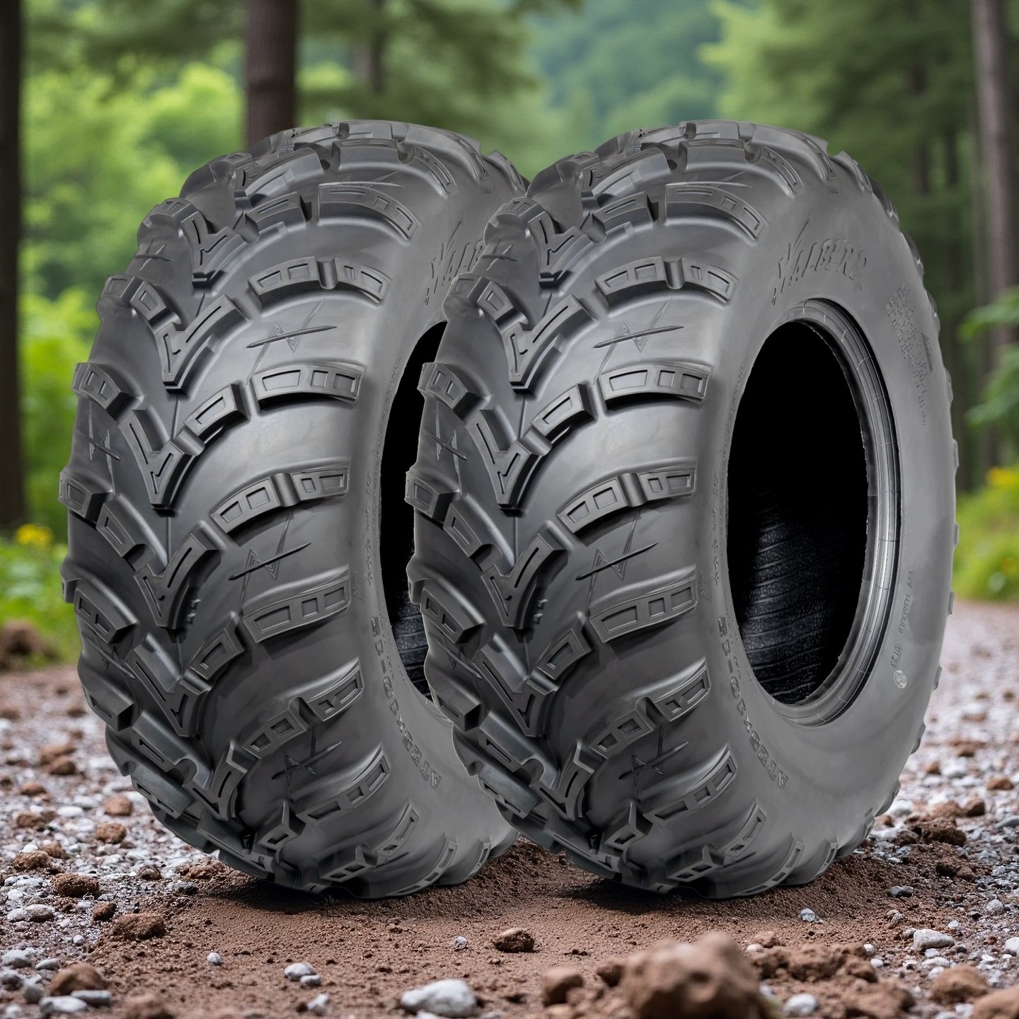 HALBERD 2PCs 25x10-12 ATV Tires 6PR 25x10x12 UTV All Terrain Off-Road Heavy Duty