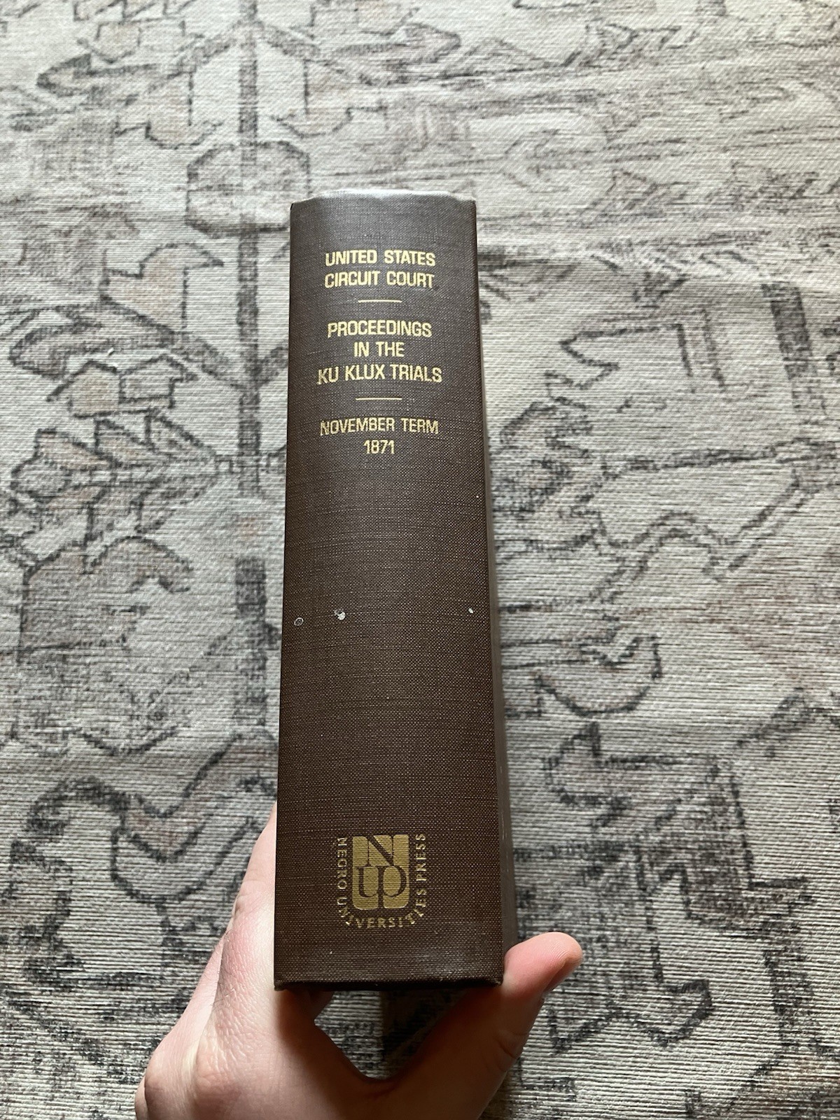1969 reprint of 1872 book KU KLUX KLAN TRIALS PROCEEDINGS COLUMBIA SC KKK