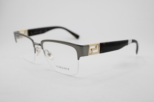 NEW VERSACE MOD. 1272 1316 GUNMETAL HAVANA GOLD AUTHENTIC EYEGLASSES 54-19 NEW VERSACE MOD. 1272 1316 GUNMETAL HAVANA GOLD AUTHENTIC EYEGLASSES 54-19