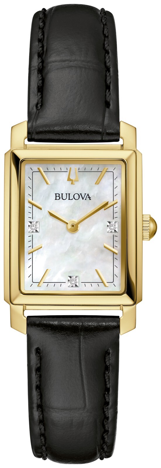 Bulova Women's Sutton Classic Quartz Gemmed Black Leather Watch 21 MM 97P166 Bulova Women's Sutton Classic Quartz Gemmed Black Leather Watch 21 MM 97P166