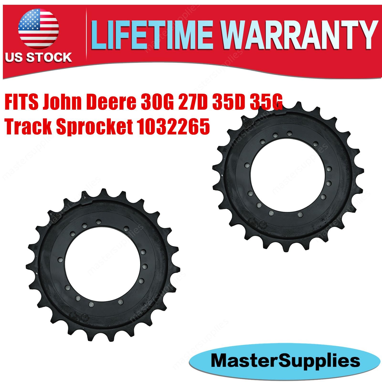 2pc Track Sprocket 1032265 Fit for John Deere 30G 27D 35D 35G