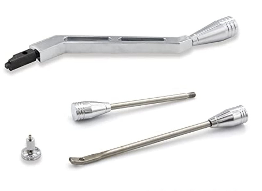 Polished Billet Aluminum GM Column Shifter Turn Signal Lever Hazard Tilt KIT