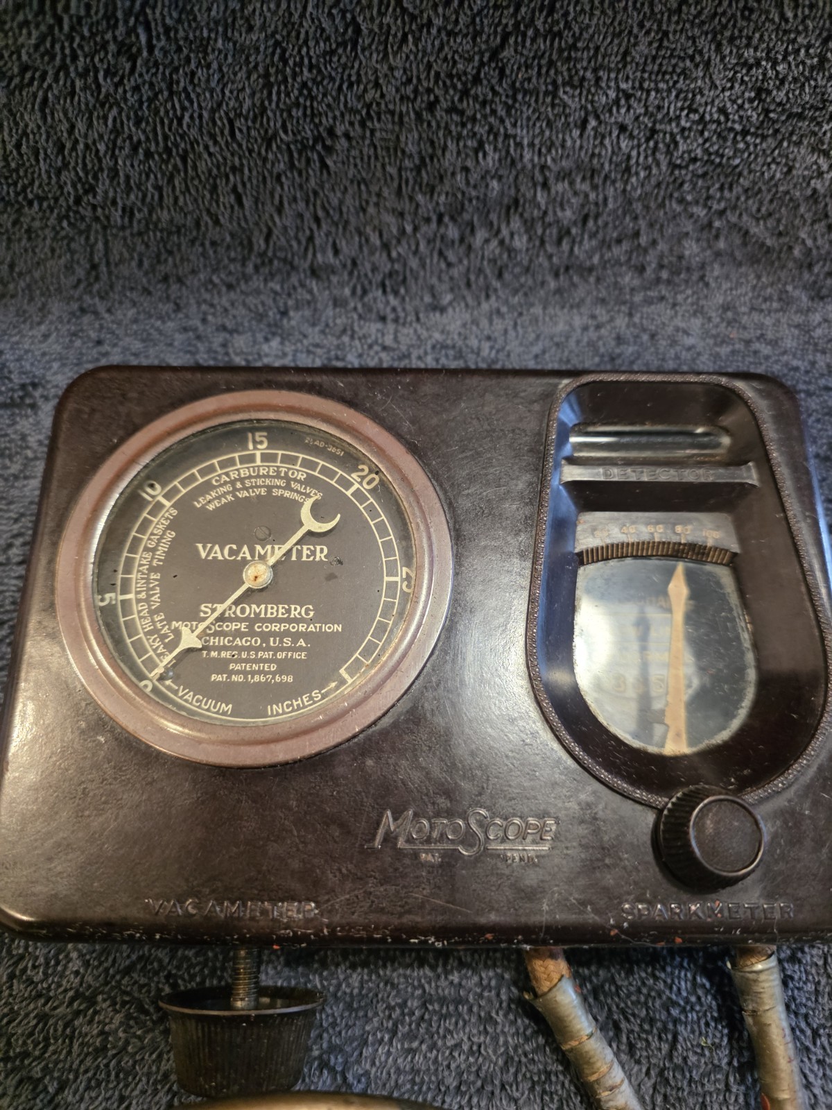 Motoscope Vacameter Sparkmeter 1920-1930’s Vintage Diagnostic Tool. Untested Motoscope Vacameter Sparkmeter 1920-1930’s Vintage Diagnostic Tool. Untested