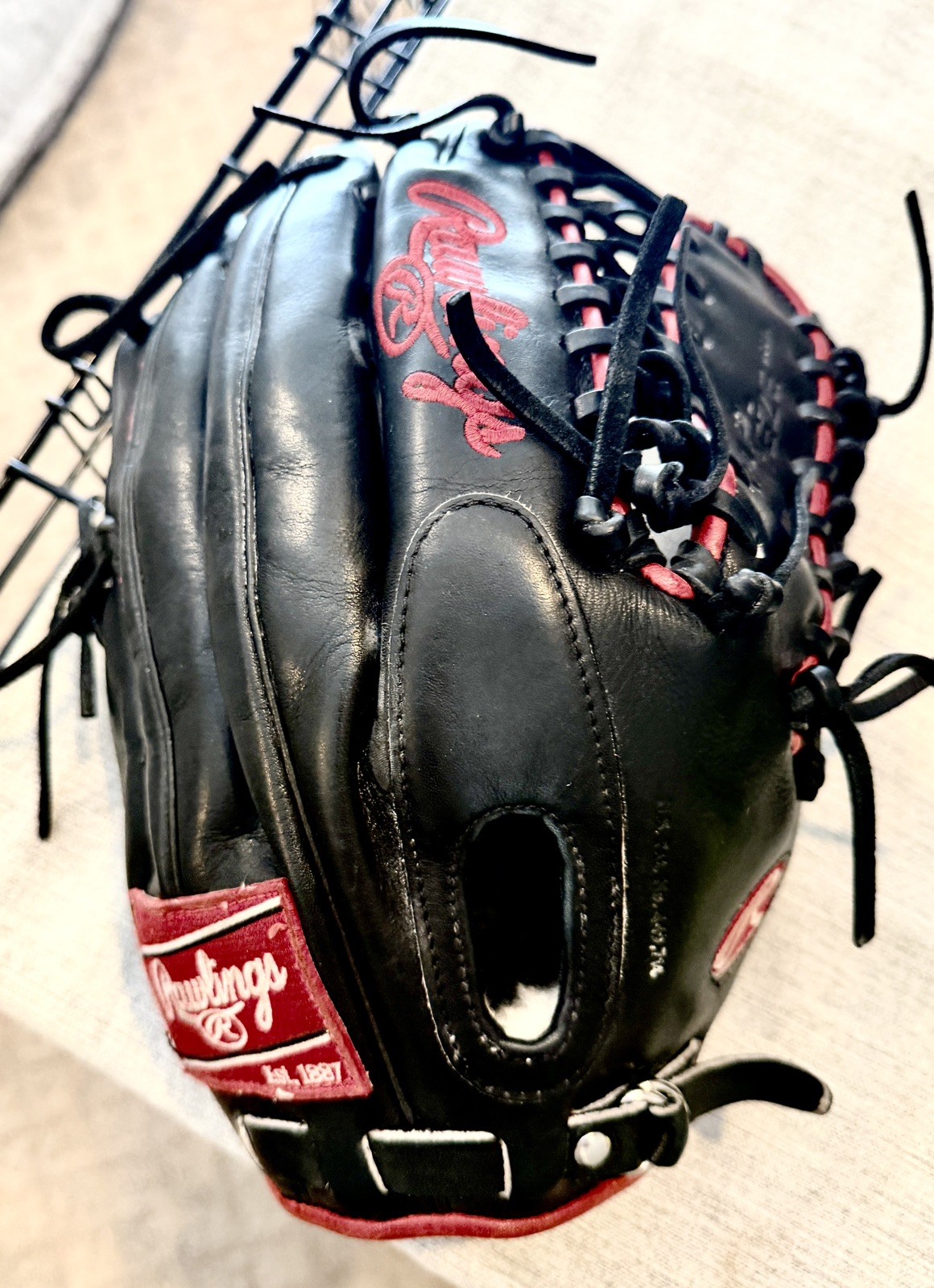 Rawlings Pro Preferred Trap-Eze Outfielder Glove 12.75 RHT Mike Trout Black/Red