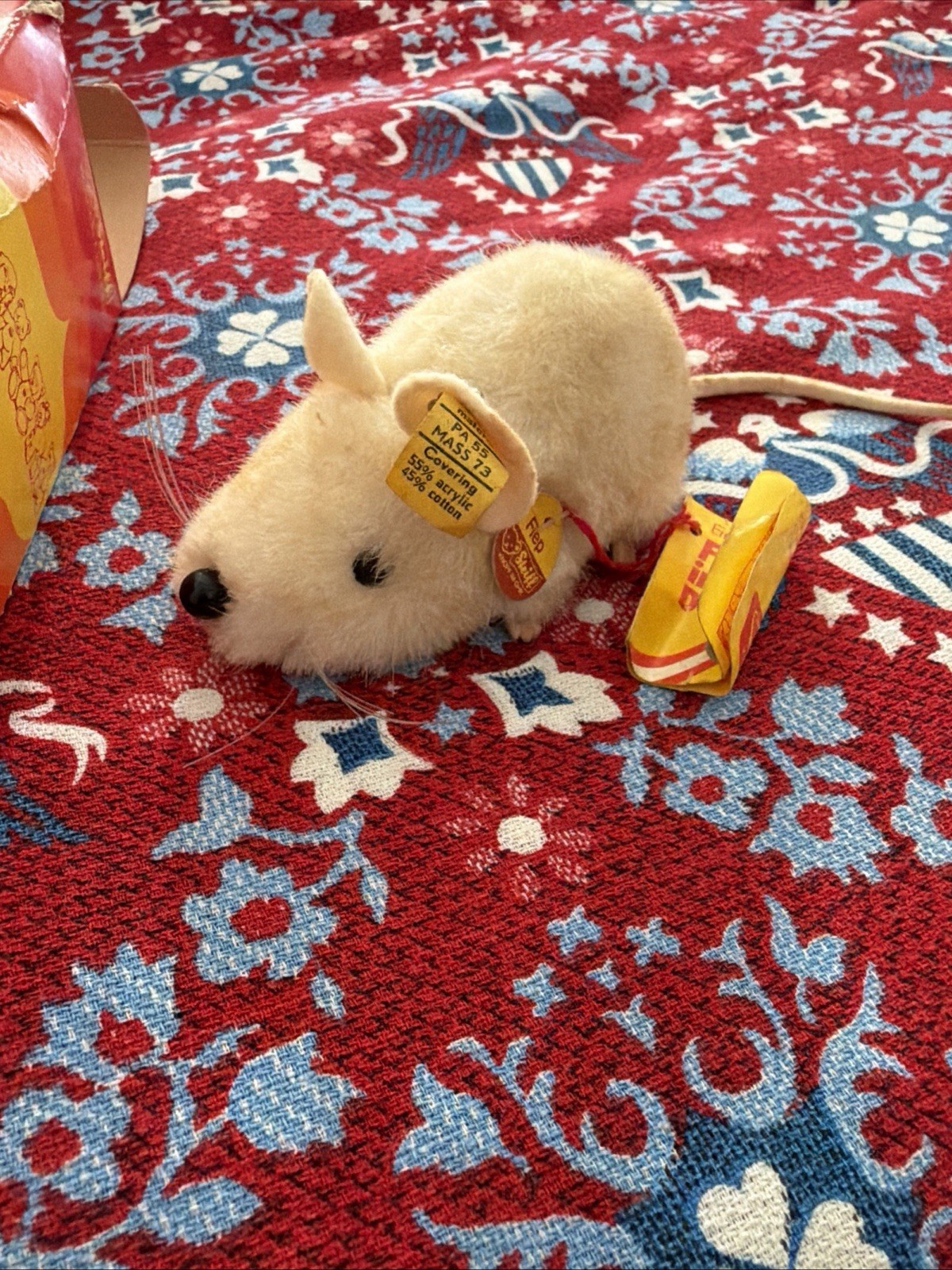 Steiff Fiep Mouse Plush Vintage Button in Ear Tag 2170/10 Germany Austria 10cm