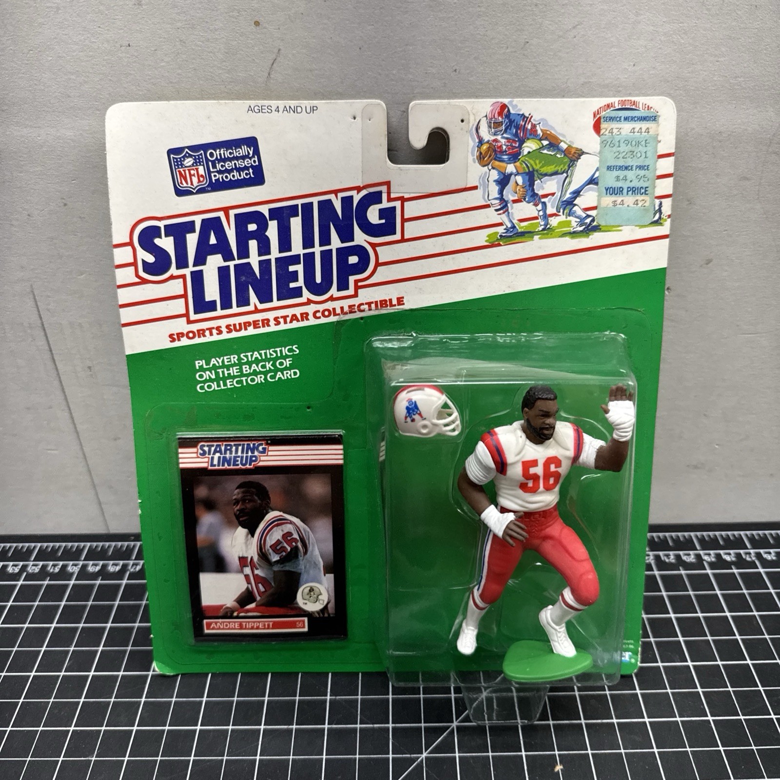 1989 Kenner Starting Lineup Figure Andre Tippett New Sealed A4