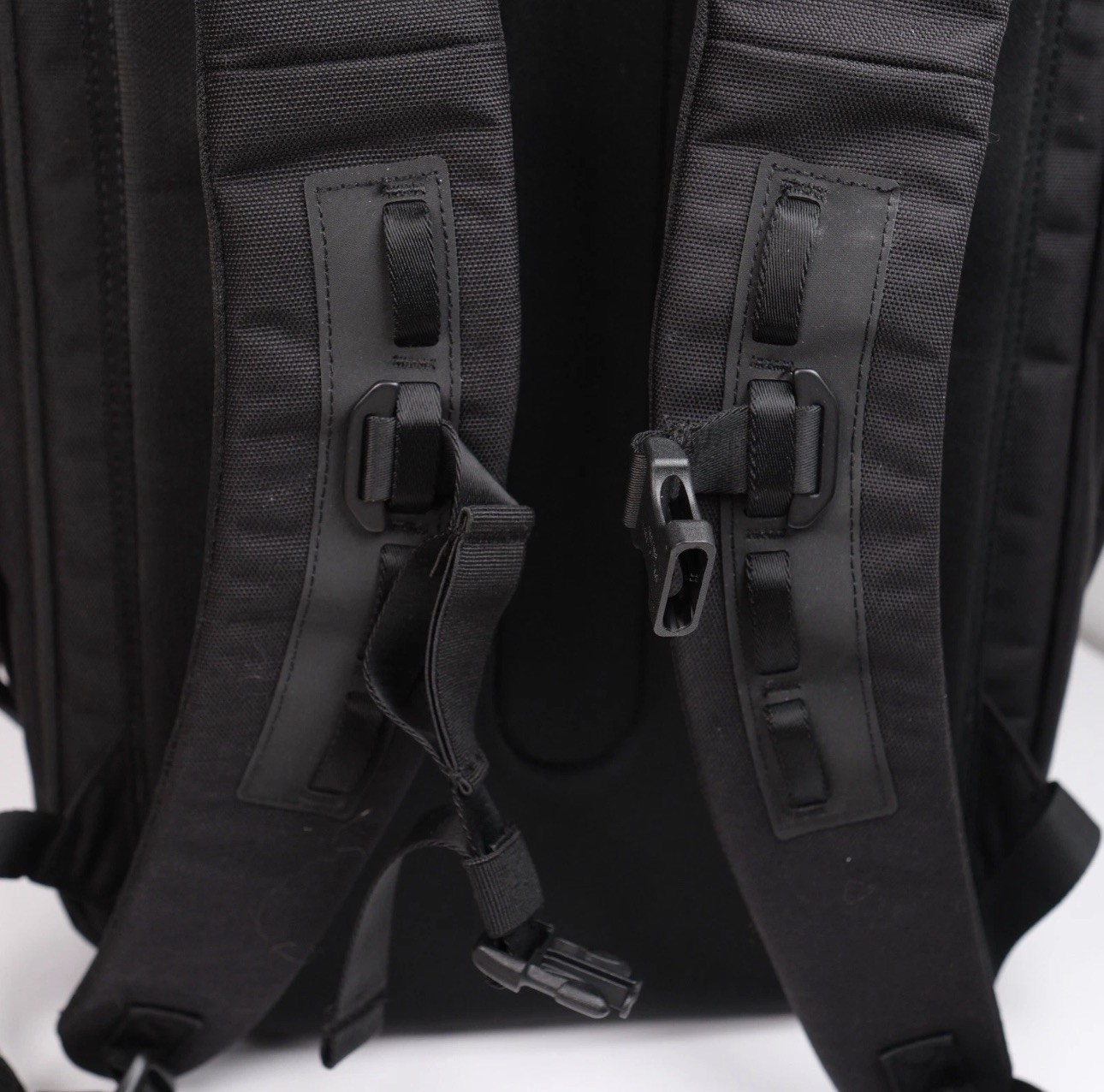 Timbuk2 Never Check Expandable Backpack Black Cordura KQED Logo Company Staff