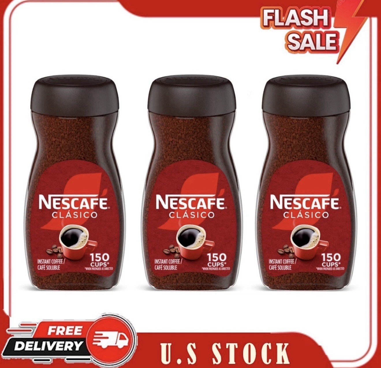 3 Pack NESCAFE Clasico Dark Roast Instant Coffee 10.5 oz 1 Jar 3 Pack NESCAFE Clasico Dark Roast Instant Coffee 10.5 oz 1 Jar