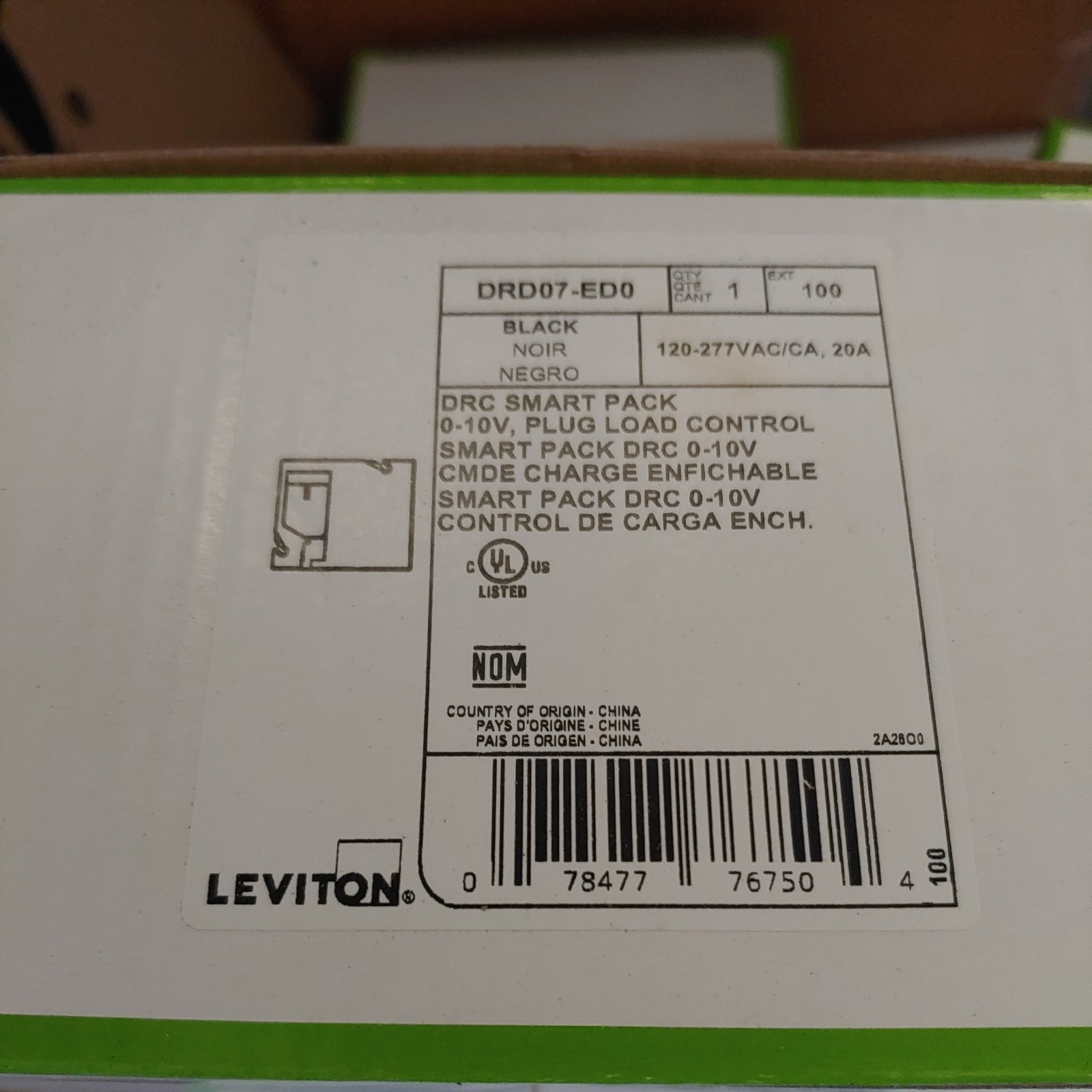LEVITON DRC07-ED0 GreenMAX DRC room Controller-New In Box