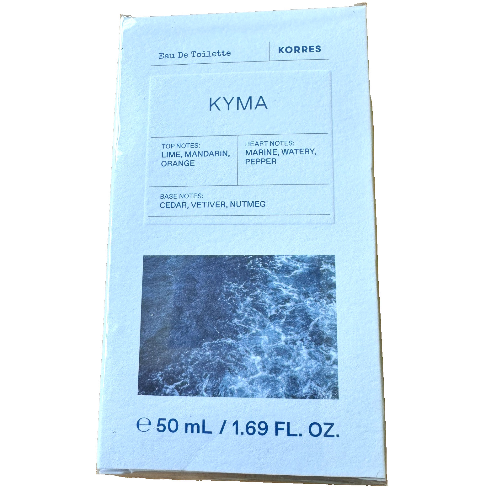 KORRES KYMA Eau de Toilette Spray FULL SIZE 1.69oz Vegan Lime Mandarin Marine