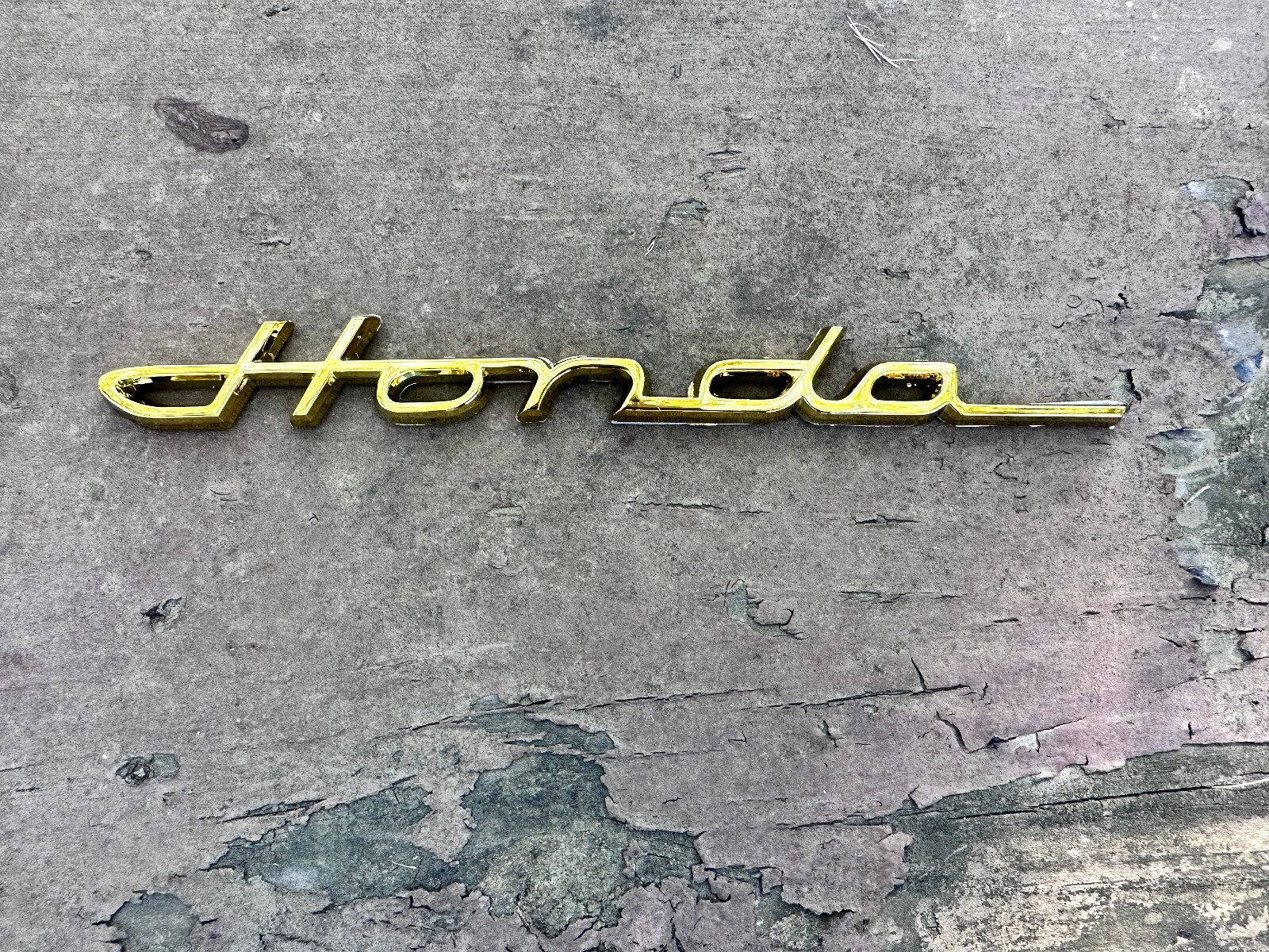 Emblem Old Vintage Script Badge Classic Decal Gold Logo Car Auto Moto For HONDA Emblem Old Vintage Script Badge Classic Decal Gold Logo Car Auto Moto For HONDA