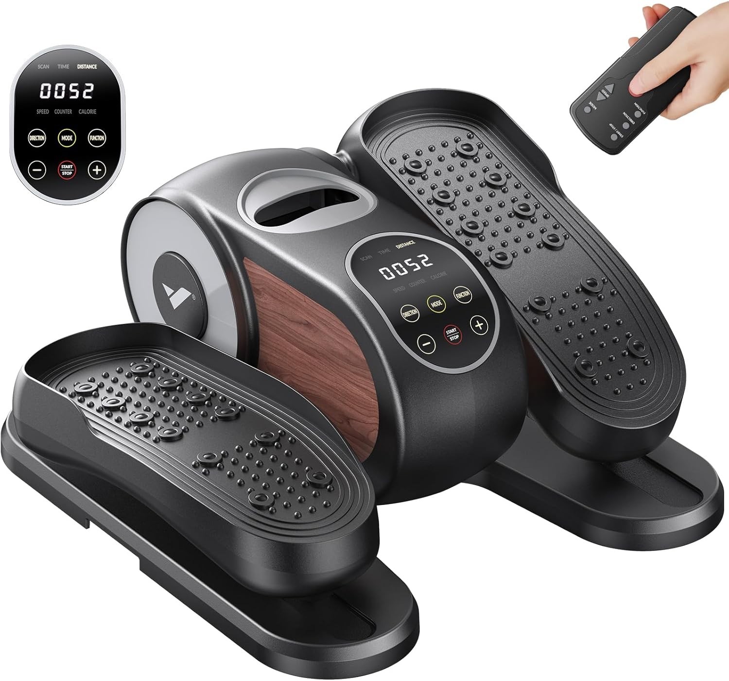 Under Desk Elliptical Machine Quiet Portable Electric Seated Pedal Leg Exerciser