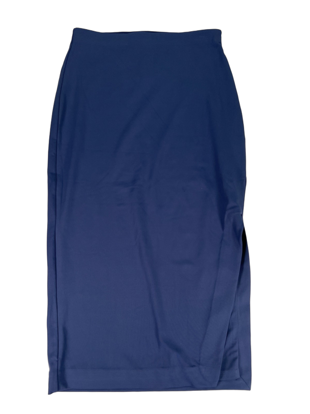 Express Women\'s Blue Pull On Side Slit Fitted Midi Skirt - XS
