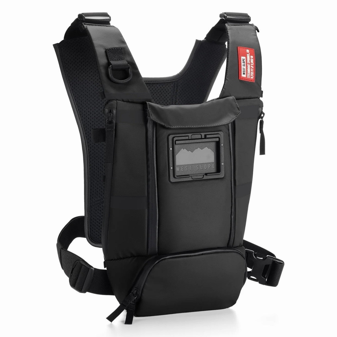 West Slope Phone Pouch Chest Strap Black Water Resistant Universal Compatible