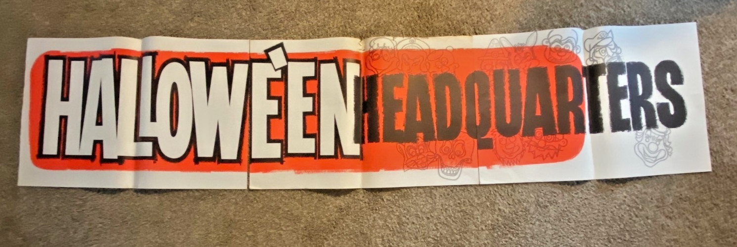 Vintage Ben Franklin 5 and Dime Store 3-part Halloween Window Sign 102