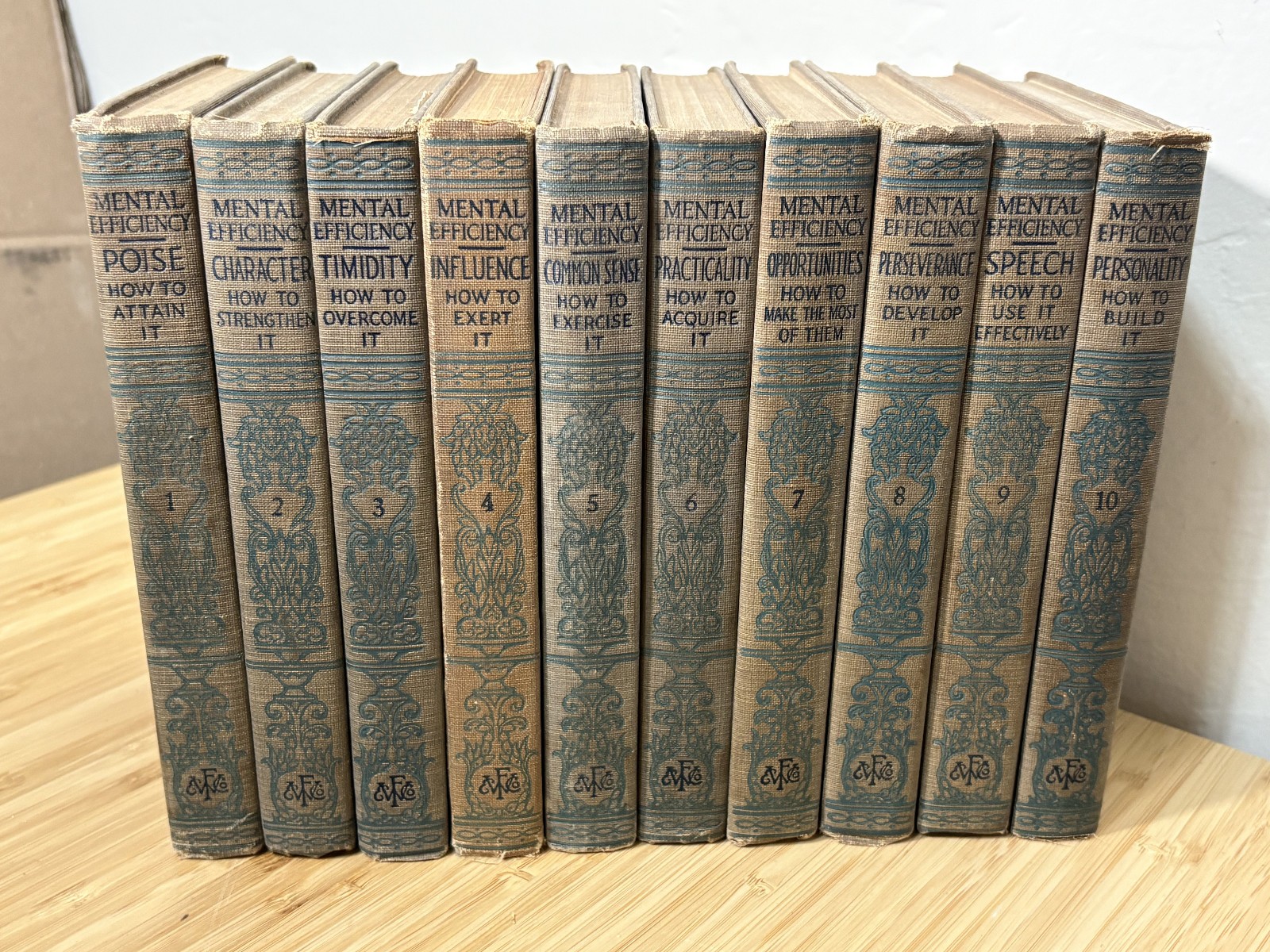 Mental Efficiency Series HC Set Of 10 Funk & Wagnalls Co 1916 Mental Efficiency Series HC Set Of 10 Funk & Wagnalls Co 1916