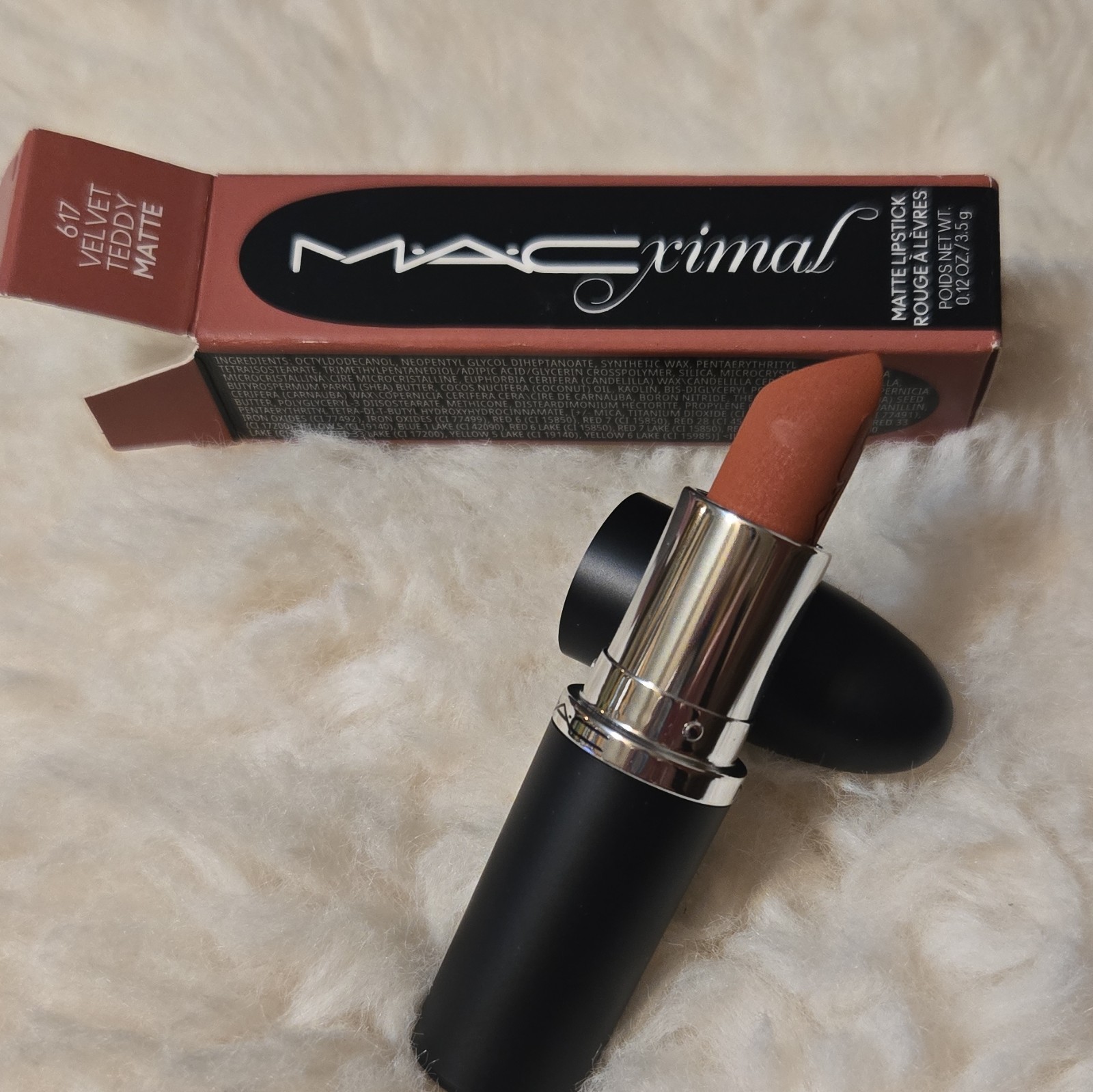 M·A·C Macximal Matte Stick Lipstick 617 Velvet Teddy Nude Brown 0.12 oz