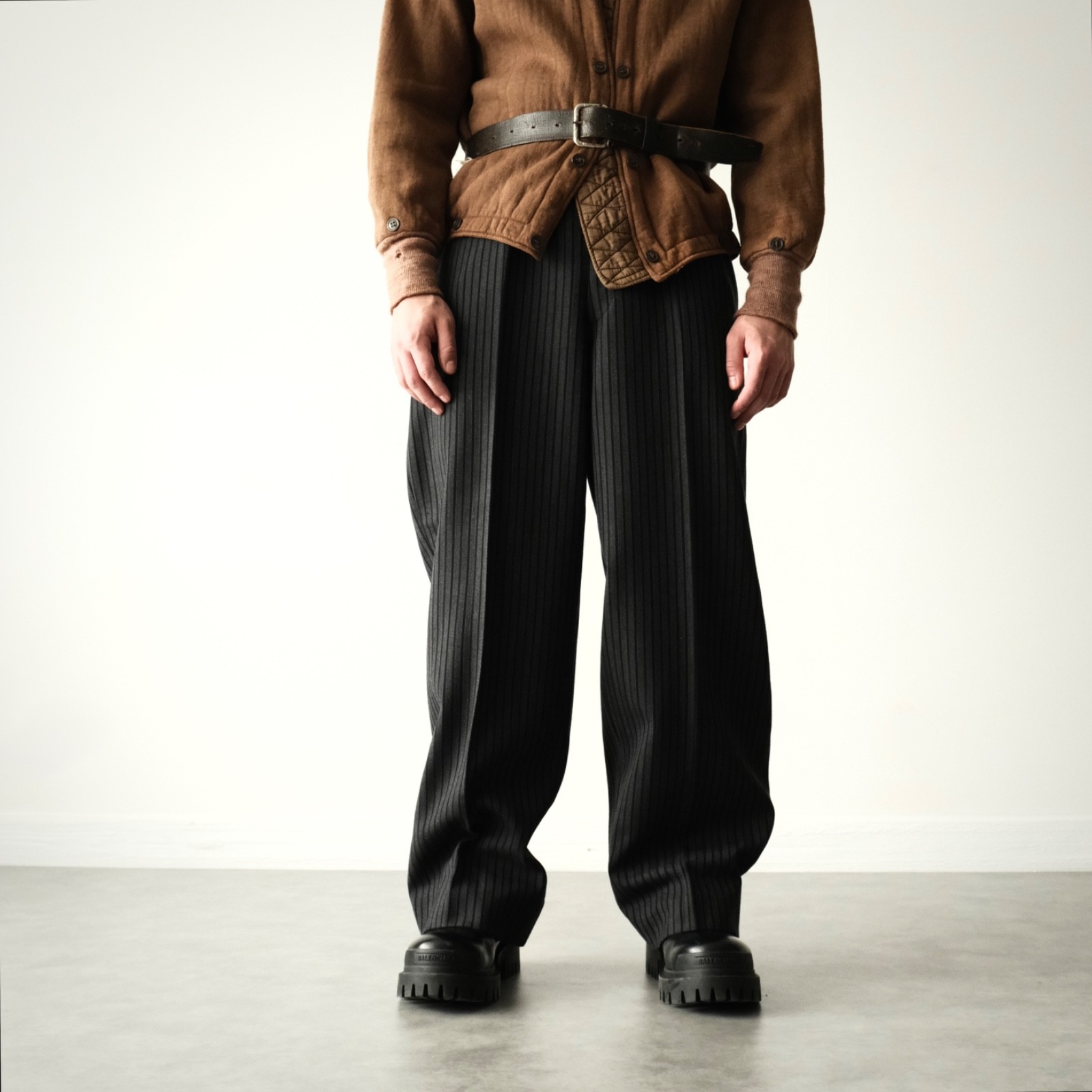 Vintage 1940s European Tailored Striped Trousers