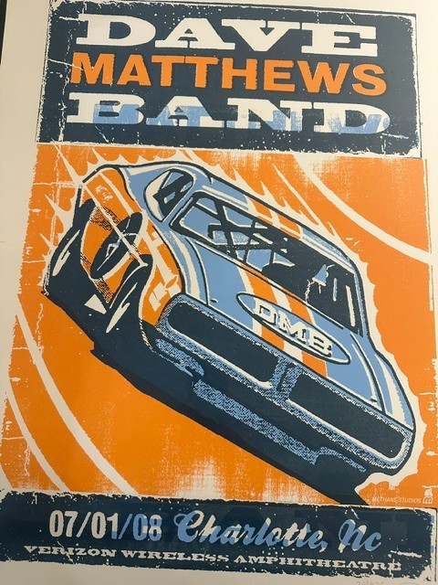 DAVE MATTHEWS BAND POSTER CHARLOTTE,NC VERIZON WIRELES 07/01/08 Dukes of Hazard DAVE MATTHEWS BAND POSTER CHARLOTTE,NC VERIZON WIRELES 07/01/08 Dukes of Hazard