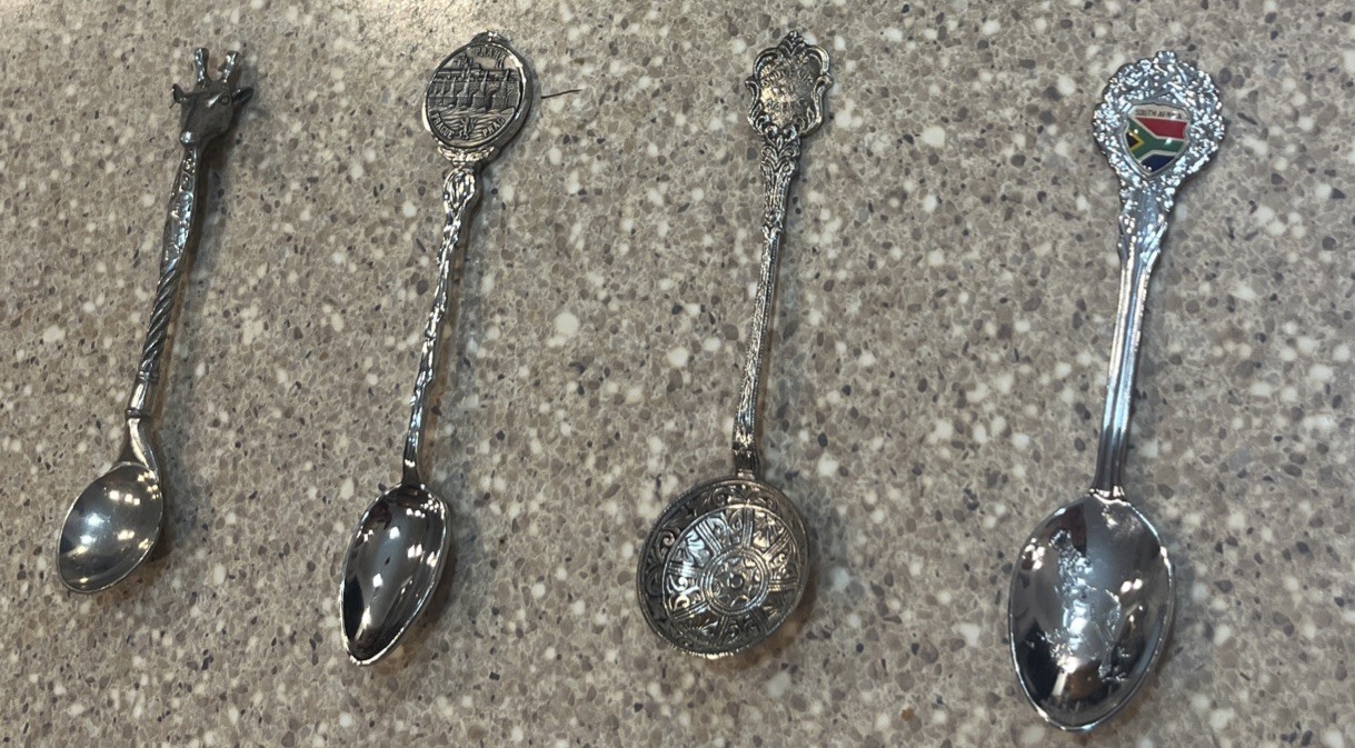 Set  of four vintage souvenir spoons