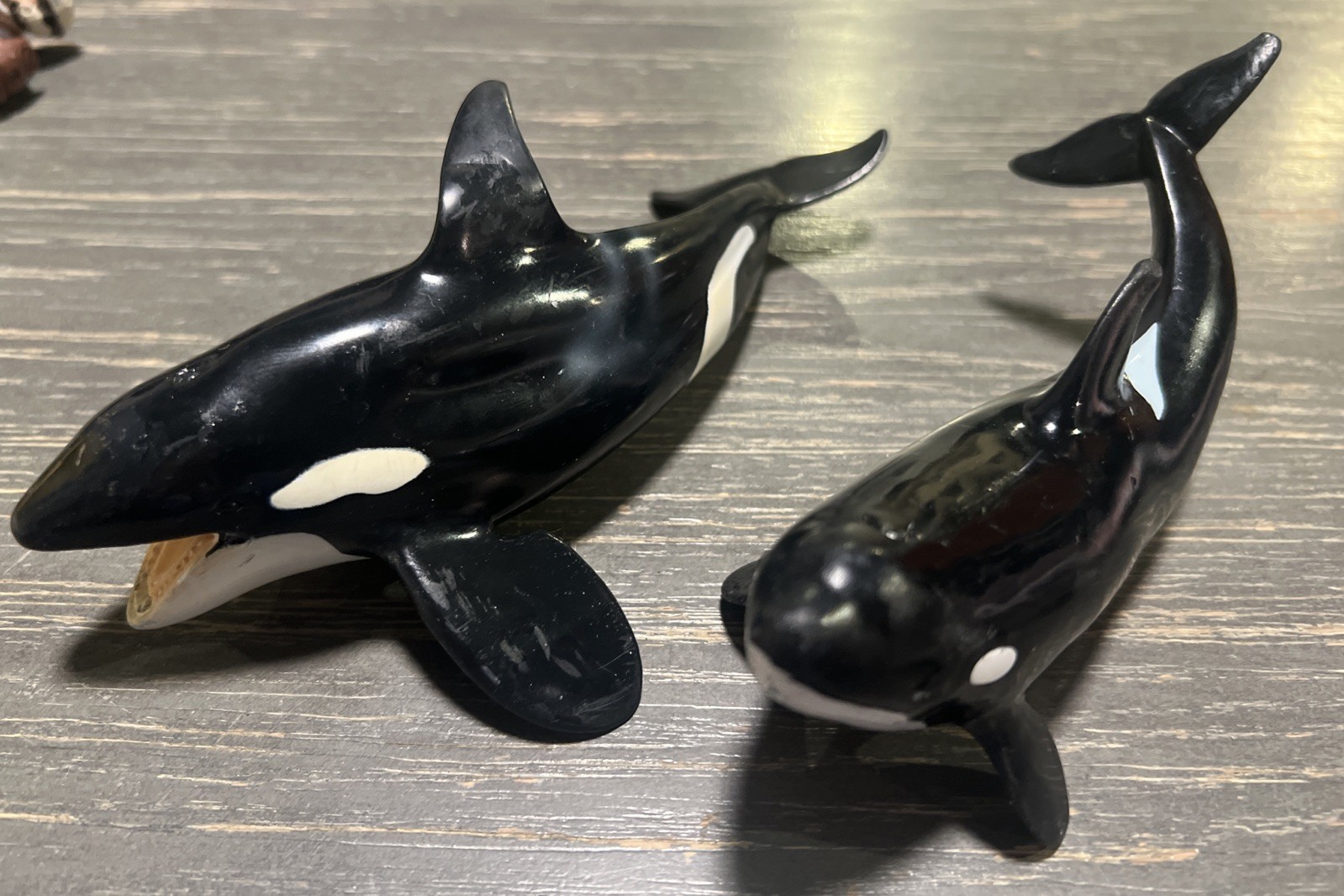 Lot Of 2 Schleich Killer Whale Figurine & Sea World Orca Toy Collectible Vintage
