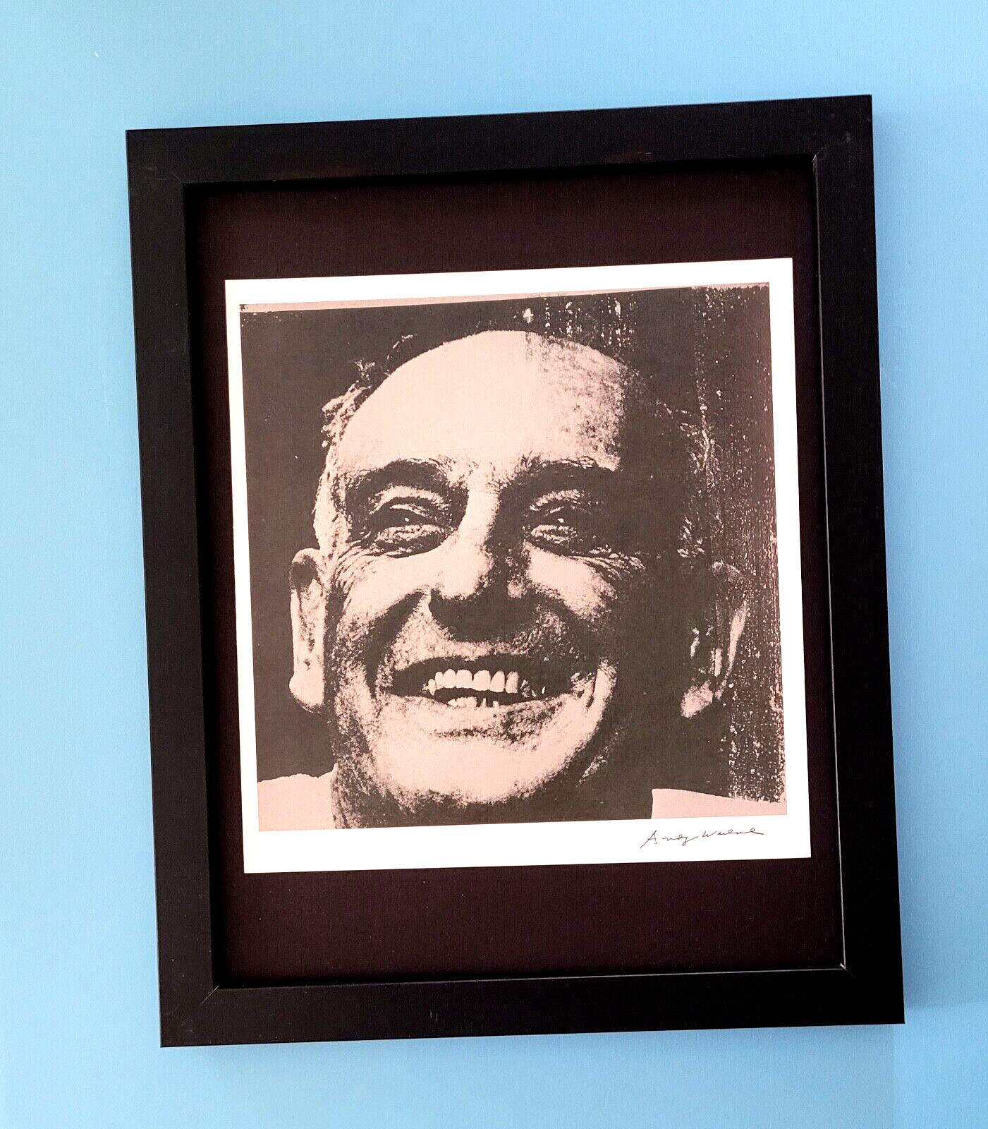 ANDY WARHOL + 1984 SIGNED ROBERT MOSES POP ART MOUNTED AND FRAMED +BUY NOW ANDY WARHOL + 1984 SIGNED ROBERT MOSES POP ART MOUNTED AND FRAMED +BUY NOW
